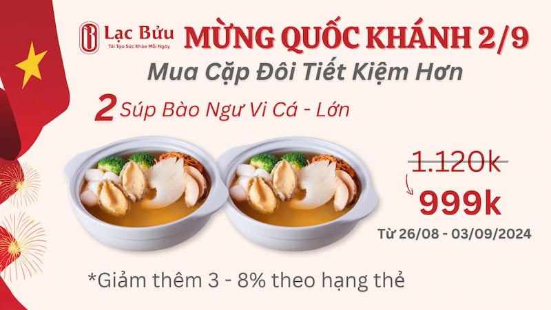 Mừng Quốc Khánh 2/9 | Mua Cặp Đôi Tiết Kiệm Đến 171k 2