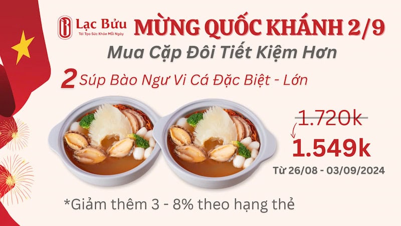 Mừng Quốc Khánh 2/9 | Mua Cặp Đôi Tiết Kiệm Đến 171k 5